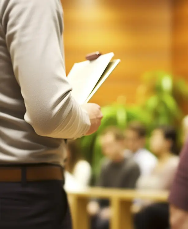 Professores em encontro de formação pedagógica
